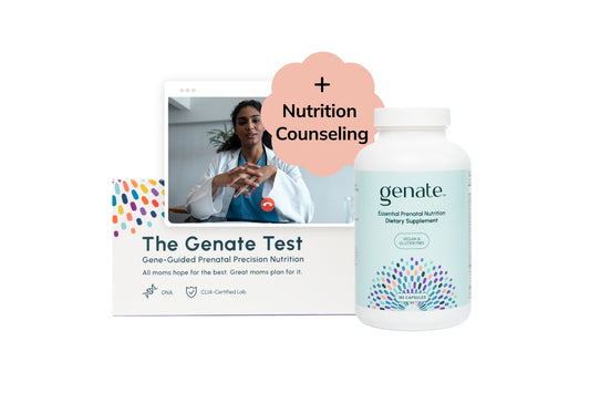 The Genate Test + Prenatal Subscription + Nutrition Counseling Bundle