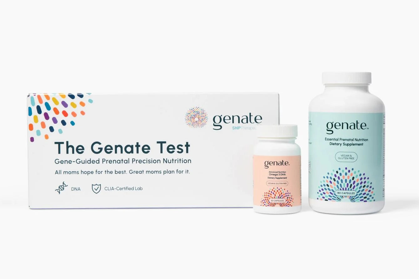 The Genate Test + Essential Prenatal Multivitamin + DHA Subscription